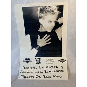 1997 Press Photo Joan Jett, rock singer, songwriter, musician concert ad Poster